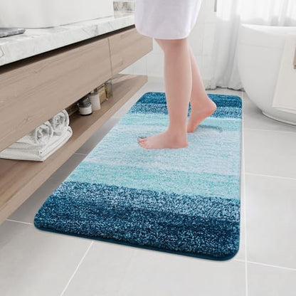 Arotive Microfiber Bathroom Rugs, Shaggy Soft Absorbent Bath Rug, 45x27