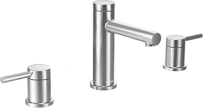Moen Align Chrome Two-Handle Modern 8-Inch Widespread Bathroom Faucet Trim Kit, Valve Required, T6193