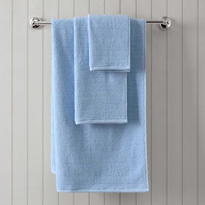 Martha Stewart - Cotton Bath Towel Set, Soft & Absorbent Towels, 6 Pack