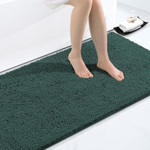 Smiry Bathroom Rugs 40X32, Luxury Chenille Extra Soft Absorbent Bath Mat
