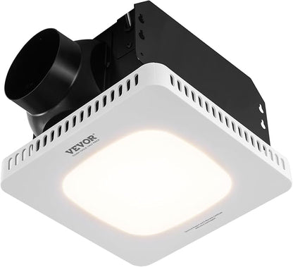 VEVOR Bathroom Exhaust Fan 80 CFM - High-Efficiency Ventilation with All-Copper Motor, 1.5 Sones Low Noise, Remote Control, Energy-Saving Ceiling Fan (Attic Access Required)