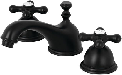 Kingston Brass KS3960AX Restoration Widespread Bathroom Faucet, Matte Black,6.5 x 3.5 x 3.06