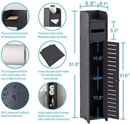 AOJEZOR Small Bathroom Storage Cabinet: Protect Rental Deposit for Renters