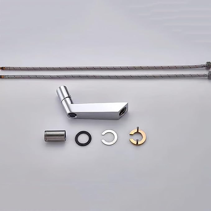 Bathroom Faucet Modern Single Hole Faucet for Bathroom Sink Single Handle in Brass White