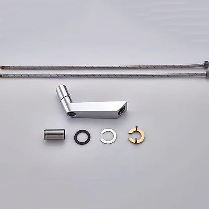 Bathroom Faucet Modern Single Hole Faucet for Bathroom Sink Single Handle in Brass Gun Gray