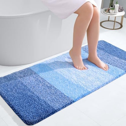 OLANLY Bathroom Runner Rug 47x20, Extra Soft Absorbent Microfiber Bath Rugs