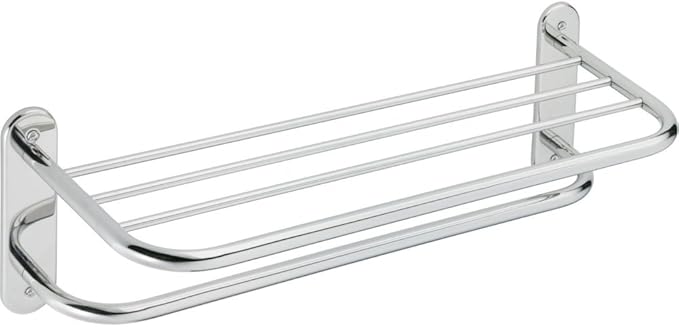 Moen 5208-241PS 24-Inch Hotel Shelf with Single Towel Bar, Stainless