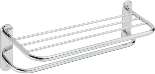 Moen 5208-241PS 24-Inch Hotel Shelf with Single Towel Bar, Stainless
