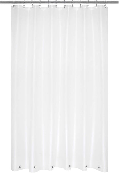 Mrs Awesome Extra Long Shower Curtain Liner with 6 Magnets 72 x 84 inch, Frosted PEVA 8G Heavy Duty Thick Plastic Shower Curtain, Waterproof, 72x84, Frost