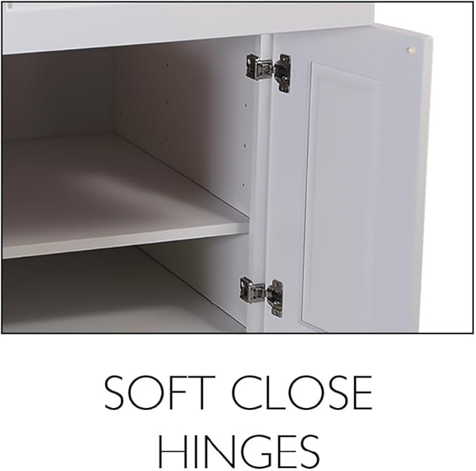 Brookings Shaker Unassembled Wall Kitchen Cabinet W1536, 15 W x 12 D x 36 H, Painted White, Solid Wood, Design House, 543108