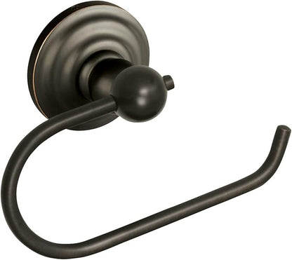 Design House Calisto Toilet Paper Holder, Premium Brass & Zinc, Single Post, Wall-Mount, Fits Extra Large Rolls, Easy Installation, Oil Rubbed Bronze, 25.9 in. L x 3.5 in. H x 1.8 in. D, 558668