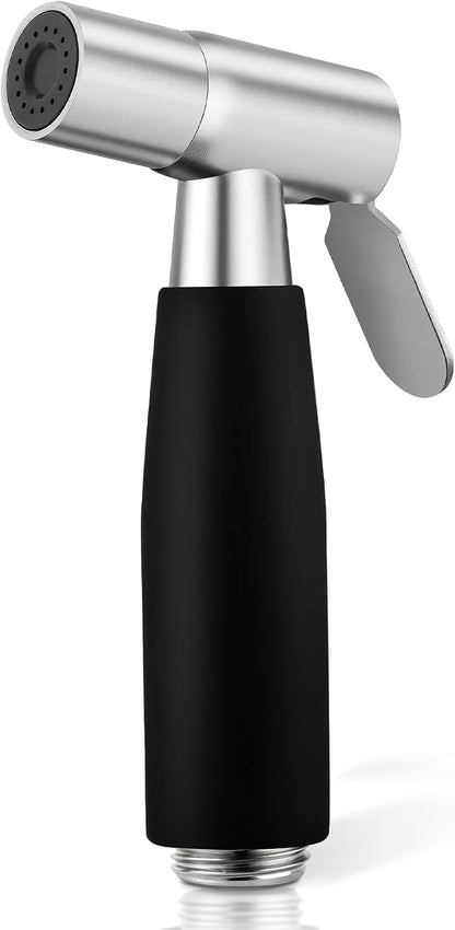 Handheld Bidet Sprayer Head,Stainless Steel Muslim Shower Head for Toilet,Adjustable Pressure Jet Sprayer for Feminine Hygiene and Pet Bath Bathroom Cloth Diaper Cleaning (Black)
