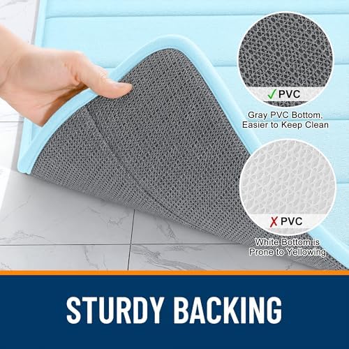 OLANLY Memory Foam Long Bathroom Rugs Runner 59x24, Super Soft Absorbent