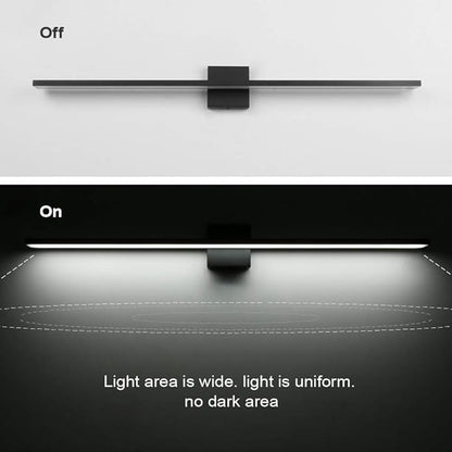 Ralbay 40inch Modern LED Black Vanity Light 36W Frosted Aluminum for Bathroom Vanity Lighting Fixtures Cool White 6000K