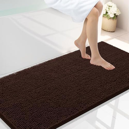 Smiry Bathroom Rugs 40X24, Luxury Chenille Extra Soft Absorbent Bath Mat