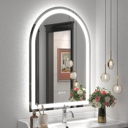 26x36 Inch Arched LED Bathroom Mirror