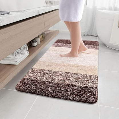 Arotive Microfiber Bathroom Rugs, Shaggy Soft Absorbent Bath Rug, 40x32