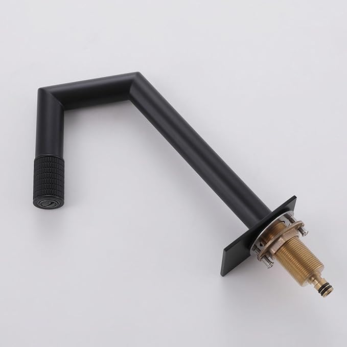 3 Holes Restroom Faucet 2 Knobs Hot and Cold Faucet for Bathroom Sink Copper,Black