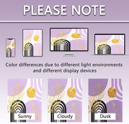 Light Purple Extra Long Shower Curtain, Tall 72X96 in, Mid Century