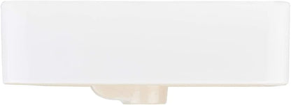 Signature Hardware 447958 Hibiscus 20" Fireclay Vessel Bathroom Sink with 3 Faucet Holes at 8" Centers