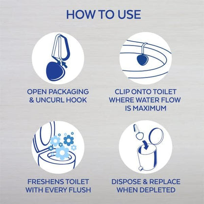Lysol Automatic In-The-Bowl Toilet Cleaner, Cleans and Freshens Toilet Bowl, Atlantic Fresh Scent, 2 Count (Pack of 1)