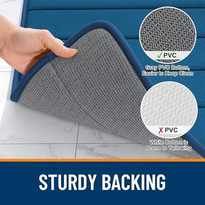 OLANLY Memory Foam Long Bathroom Rugs Runner 59x20, Super Soft Absorbent