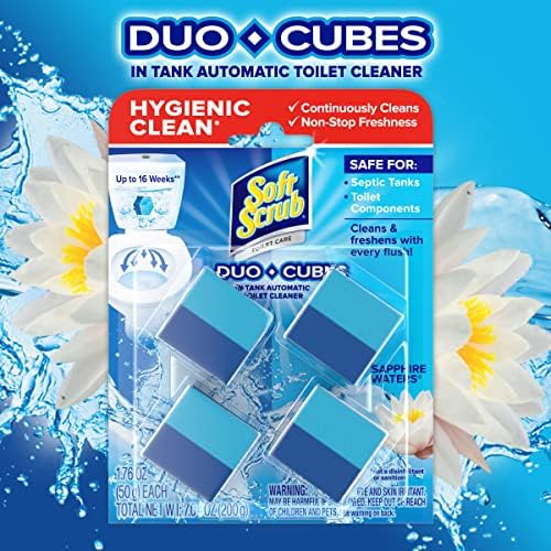 Soft Scrub in-Tank Toilet Cleaner Duo-Cubes, Sapphire Waters