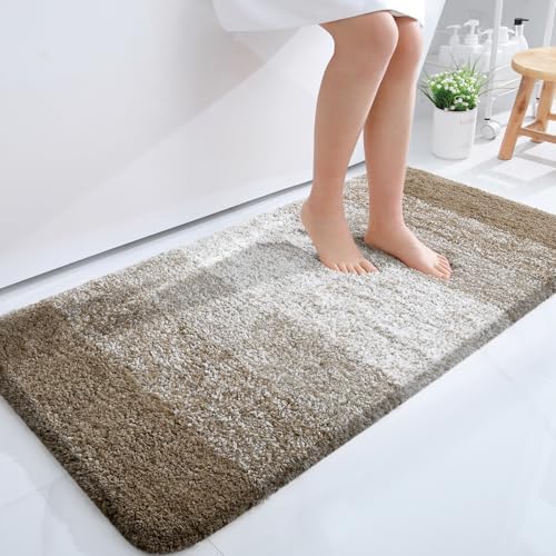 OLANLY Bathroom Runner Rug 45x27, Extra Soft Absorbent Microfiber Bath Rugs