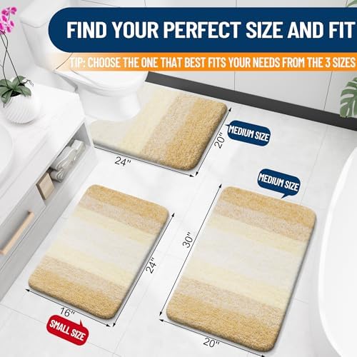 OLANLY Bathroom Runner Rug 47x20, Extra Soft Absorbent Microfiber Bath Rugs
