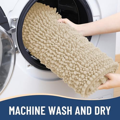Arotive Bathroom Rugs Mat 24x16, Soft Absorbent Chenille Shaggy Bath Mat
