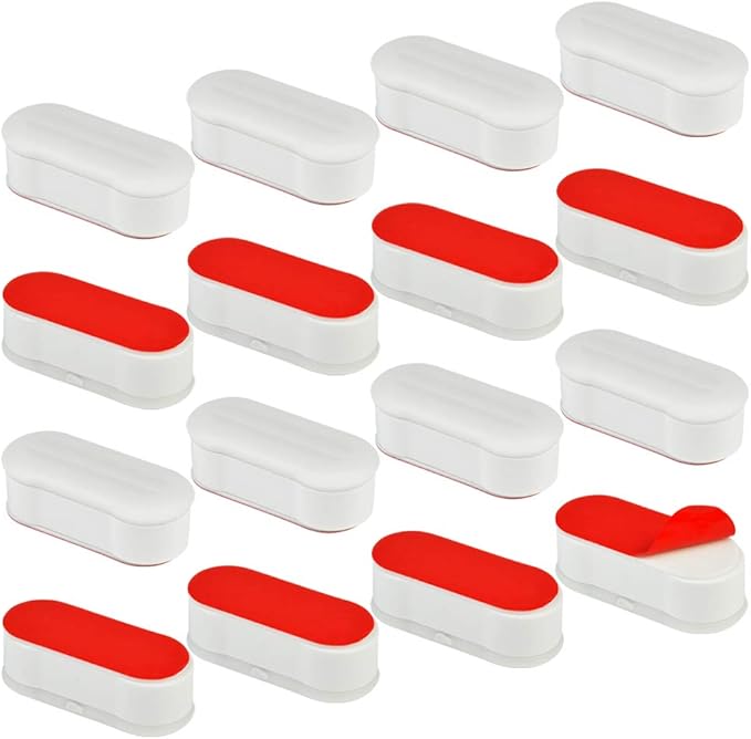 Toilet Seat Bumper Replacement Kit for Bidet with Strong Adhesive, 16 Pcs Topbuti Universal White Toilet Seat Bumpers Pads for Use with Bidets Stick On for Home and Hotel