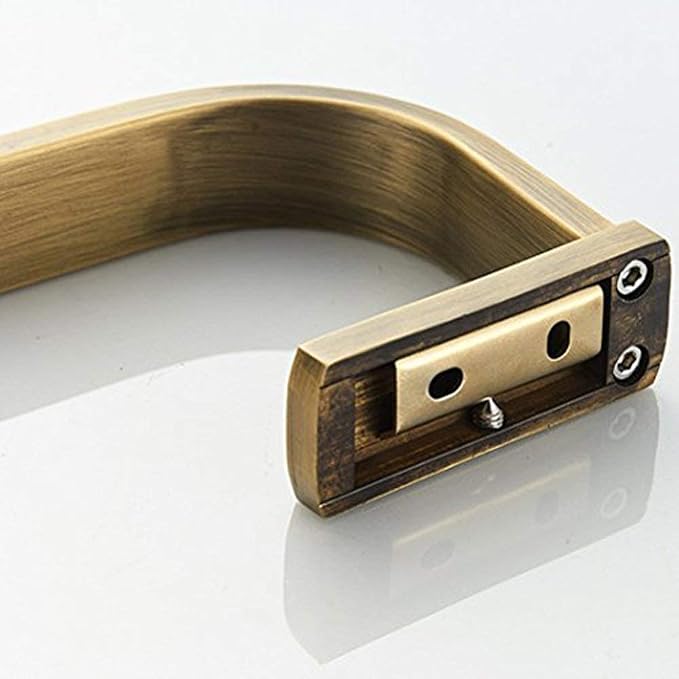 WINCASE Brass Bathroom Accessories, Bath Towel Holder Antique, Towel Bar Set Toilet Paper Holder Robe Hook Brushed Brass Wall Mounted