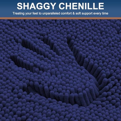 Smiry Bathroom Rugs 30X20, Luxury Chenille Extra Soft Absorbent Bath Mat