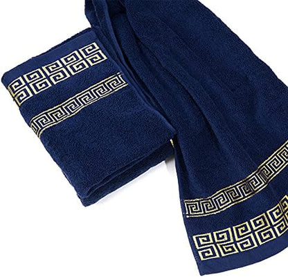 100% Cotton Highly Absorbent Embroidered Towels 3-Piece Towel Set Hotel Bath Towel, 1 Bath Towels, 2 Hand Towels Extra Thick Beach Bath Towels