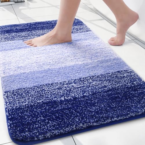 Arotive Microfiber Bathroom Rugs, Shaggy Soft Absorbent Bath Rug, 24x16