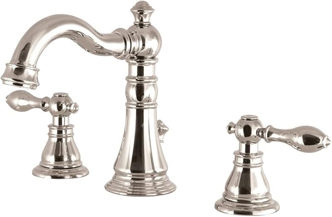 Fauceture FSC1979ACL American Classic Widespread Bathroom Faucet with Brass Pop-Up, Polished Nickel