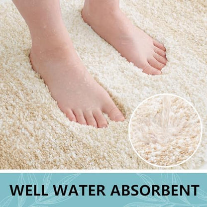 Arotive Microfiber Bathroom Rugs, Shaggy Soft Absorbent Bath Rug, 70x24
