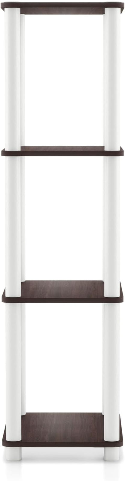 Homes: Inside + Out Apexa Modern 4-Tier Narrow Shelving Units, Collectibles Display Shelves, Easy Assembly Standing Shelf, Home Storage Organizer for Living Room, Bedroom, Office, Espresso