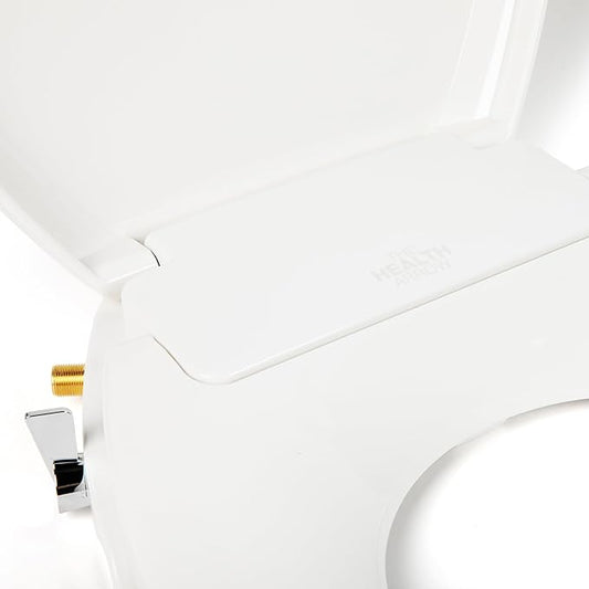 Elongated Bidet Toilet Seat – Non-Electric, Hygienic Fresh Water bidet, Adjustable water Pressure, Self-Cleaning Dual Nozzles (Rear & feminine wash) – Brass Inlet, Quiet-Close, Easy Install