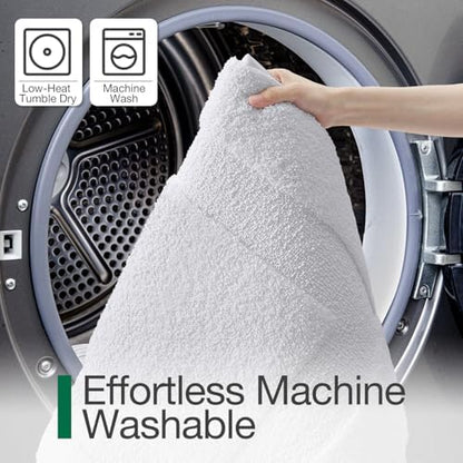 LUMI Large Bathroom Rugs Soft Absorbent, Non Slip Bath Mat 24x43, White