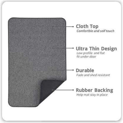Bosap Bath Mat Set 2 Pieces,Ultra Thin Bathroom Rugs,Rubber Toilet Rugs