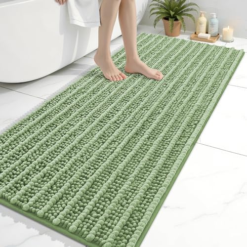 Arotive Bathroom Rugs Mat 60x24, Soft Absorbent Chenille Shaggy Bath Mat
