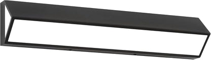 24-Inch LED Modern Bathroom Vanity Light Fixtures, Matte Black Modern Acrylic Bathroom Wall Lighting Fixtures Over Mirror (Cool White 6000K)