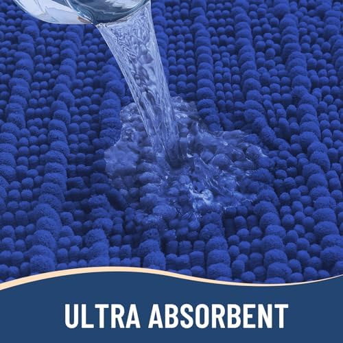 Arotive Bathroom Rugs Mat 24x16, Soft Absorbent Chenille Shaggy Bath Mat