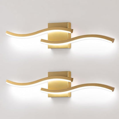 23.62inch Gold LED Vanity Light, 5CCT Dimmable Modern Bathroom Light Fixture Over Mirror, Modern Wall Lamp 5500K for Bathroom Bedroom,2 Packs