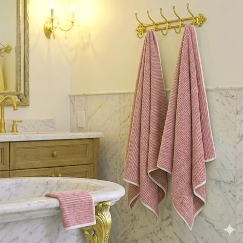 2-Pack Microfiber Bath Towels (27x54 Inches) - Ultra Soft & Quick Dry, 3X Absorbency, Lightweight for Gym, Yoga, Travel & Spa - Perfect for Home, Fitness & Post-Workout