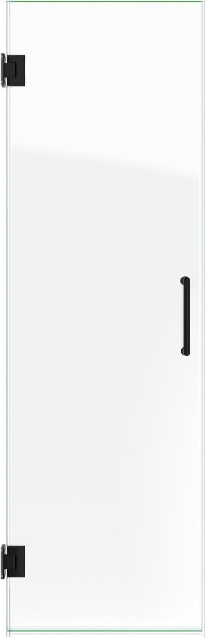 DreamLine Unidoor 23 inch W x 72 inch H Frameless Hinged Shower Door in Matte Black