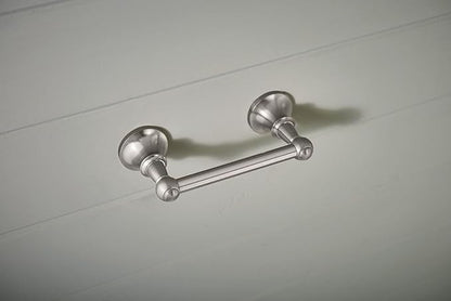 Moen Vale Brushed Nickel Double Post Pivoting Toilet Paper Holder, Wall Mounted Lavatory Tissue Storage for Bathroom, RV, DN4408BN