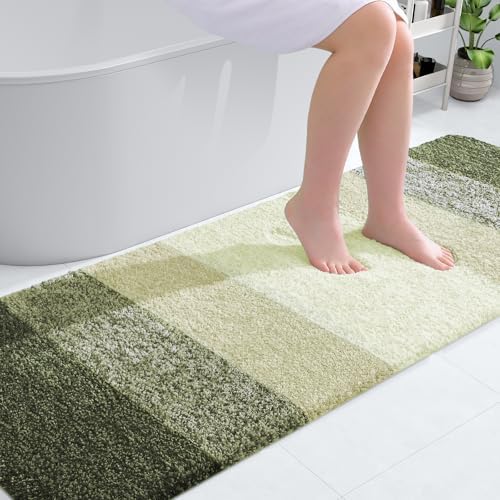 OLANLY Bathroom Runner Rug 70x24, Extra Soft Absorbent Microfiber Bath Rugs