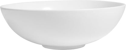 JONATHAN Y Quarry 15.5" Round Ceramic Bathroom Bowl Vessel Sink, White | Glossy Finish, Above Counter Installation, Non-Porous, Stain And Scratch Resistant, 1.75" Drain Hole